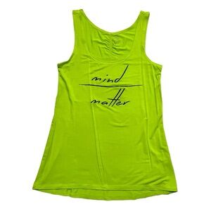 GAIAM Mind Over Matter Tank Top Yoga Sleeveless Stretch Athleisure Neon Green XS